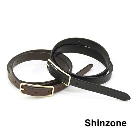 THE SHINZONE シンゾーン "SLENDER LEATHER BELT" レザーベルト 15AMSIT55【送料無料】【ブラック/ダークブラウン】【クリックポスト可】