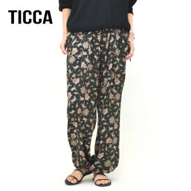 【26SS】TICCA ティッカ ペイズリープリントパンツ TBFS-092 レディース【ブラウン】【送料無料】【予約】