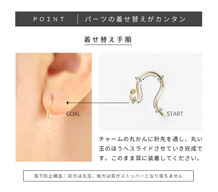 楽天市場】ピアス パーツ アレルギー対応 日本製 18k 金属アレルギー 