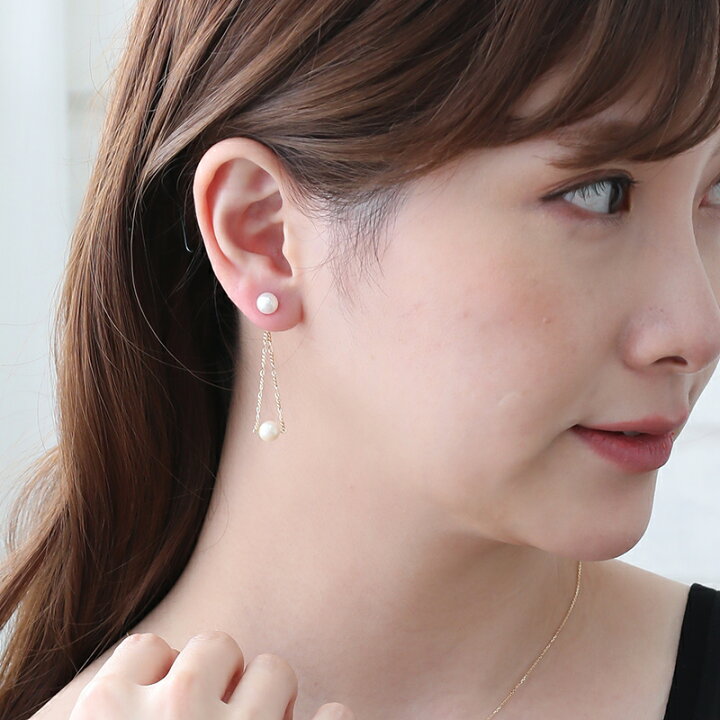 楽天市場】18k アコヤ パール ピアス フック k18 イエローゴールド 18 