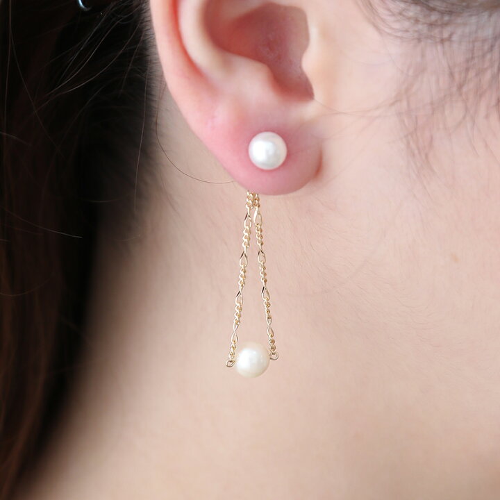 楽天市場】18k アコヤ パール ピアス フック k18 イエローゴールド 18 