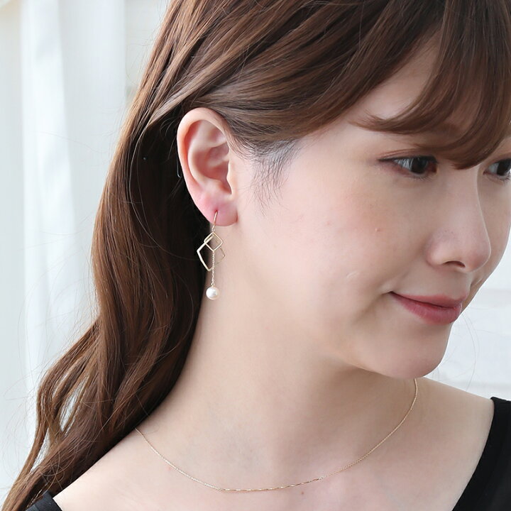 楽天市場】18k アコヤ パール ピアス フック k18 イエローゴールド 18 