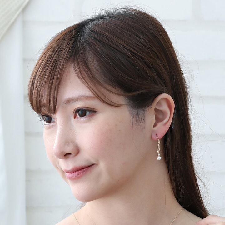 楽天市場】18k アコヤ パール ピアス フック k18 イエローゴールド 18 