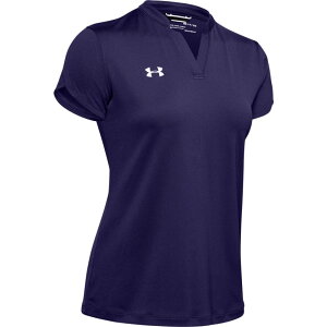 A_[A[}[ fB[X Under Armour Team Performance Polo |Vc  St Purple/White