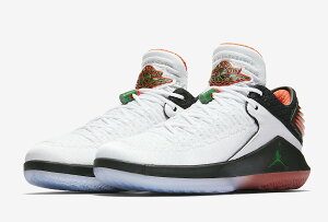 W[_32 Y CN}CN Nike Air Jordan XXX2 32 Low "Like Mike" XXXII Y White/Pine Green/Black/Rush Orange zA