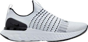 �i�C�L �����Y ���A�N�g �t�@���g������ Nike React Phantom Run Flyknit 2 �����j���O�V���[�Y Whitw/Black/Pure Platinum