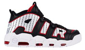 �i�C�L �����Y ���A�A�b�v�e���| Nike Air More Uptempo "Pinstripe" �o�b�V�� Black/University Red/White ���A�e��