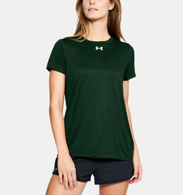 アンダーアーマー レディース Tシャツ Under Armour UA Locker T-Shirt 半袖 Forest Green/White
