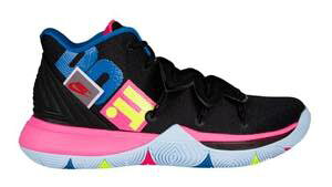 �i�C�L �L�b�Y/���f�B�[�X Nike Kyrie 5 V GS Just Do It �o�b�V�� Black/Volt/Hyper Pink �J�C���[5 �~�j�o�X