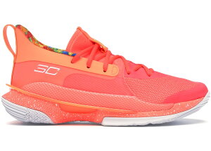 A_[A[}[ Y J[7 Under Armour Curry 7 "Sour Patch Kids Peach" obV Beta/Peach Plasma
