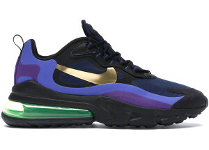 iCL Y GA}bNX270 NIKE AIR MAX 270 REACT CASUAL SHOES Xj[J[ Black/University Gold/Deep Royal Blue