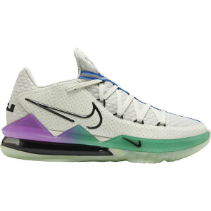 �i�C�L �����Y ���u����17 ���[ Nike LeBron 17 Low Glow-In-The-Dark �o�b�V�� Spruce Aura/Black/Racer Blue