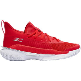 アンダーアーマー メンズ カリー7 Under Armour Curry 7 バッシュ Red/White/Met Silver