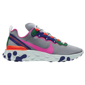 ナイキ リアクト エレメント55 レディース Nike React Element 55 スニーカー Wolf Grey/Laser Fuchsia/Hyper Crimson