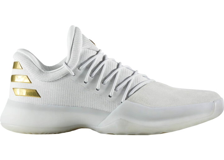 楽天市場 アディダス メンズ ハーデン ボリューム１ Adidas Harden Vol 1 Mvp バッシュ White Metalic Gold Gum 高額レア ｔｒｏｉｓ ｈｏｍｍｅ