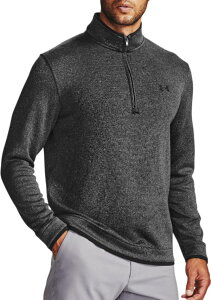 A_[A[}[ Y Under Armour Storm SweaterFleece ? Zip Golf Pullover t[X St  BLACK 2