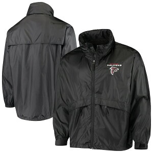 Y WPbg "Atlanta Falcons" Sportsman Waterproof Packable Full-Zip Jacket - Black
