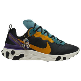 ナイキ メンズ リアクト エレメント55 Nike React Element 55 スニーカー Black/Pollen Rise/Mineral Teal