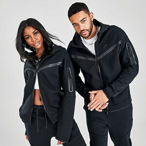 �i�C�L �����Y �p�[�J�[ Men's Nike Sportswear Tech Fleece Taped Full-Zip Hoodie - Black