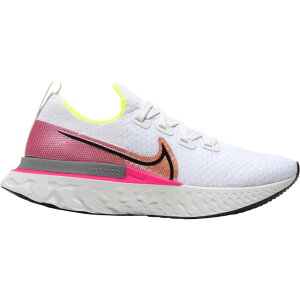 �i�C�L ���f�B�[�X ���A�N�g �C���t�B�j�e�B Nike React Infinity Run Flyknit �����j���O�V���[�Y Platinum Tint/Black/Pink Blast