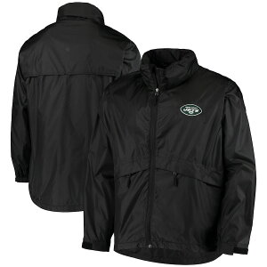 Y WPbg "New York Jets" Sportsman Waterproof Packable Full-Zip Jacket - Black