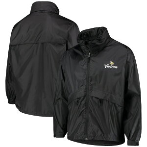 Y WPbg "Minnesota Vikings" Sportsman Waterproof Packable Full-Zip Jacket - Black
