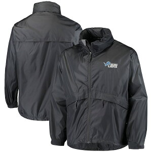 Y WPbg "Detroit Lions" Sportsman Waterproof Packable Full-Zip Jacket - Graphite