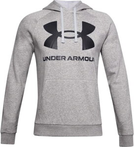 A_[A[}[ Y p[J[ Under Armour Men's Rival Fleece Big Logo Hoodie t[fB[ MOD GRAY LIGHT HEATHER
