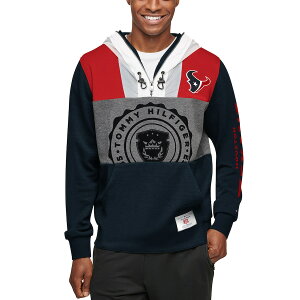 g~[qtBK[ Y p[J[ "Houston Texans" Tommy Hilfiger Pinnacle Pullover Hoodie - Navy/Charcoal