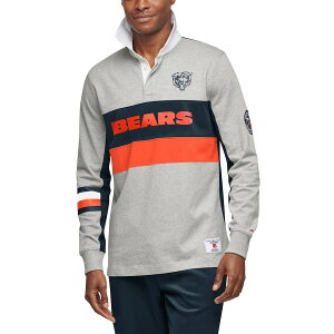 g~[qtBK[ Y |Vc "Chicago Bears" Tommy Hilfiger Rugby Long Sleeve Polo - Gray/Navy