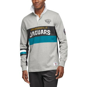 g~[qtBK[ Y |Vc "Jacksonville Jaguars" Tommy Hilfiger Rugby Long Sleeve Polo - Gray/Black