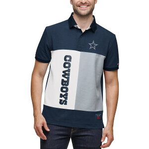 g~[qtBK[ Y |Vc "Dallas Cowboys" Tommy Hilfiger Color Block Polo - Navy/Gray