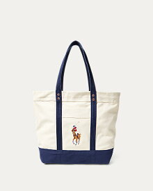 ポロ ラルフローレン メンズ Polo Ralph Lauren Big Pony Canvas Tote Bag トートバッグ Natural/Navy