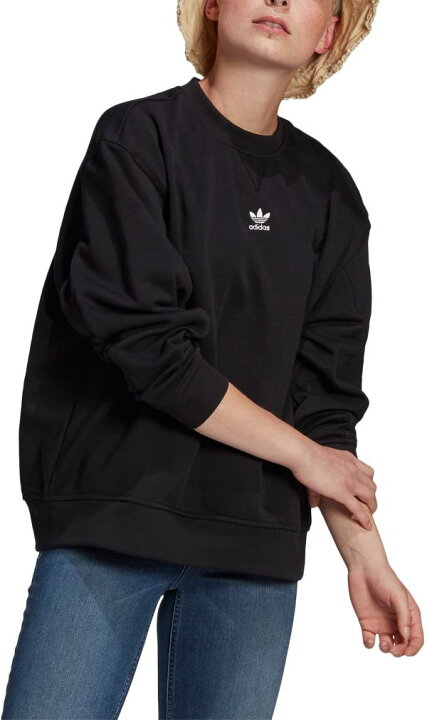 楽天市場 アディダス レディース スウェットシャツ Adidas Originals Foundation Sweatshirt トレーナー Black ｔｒｏｉｓ ｈｏｍｍｅ