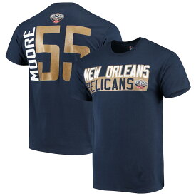 マジェスティック メンズ Tシャツ E'Twaun Moore "New Orleans Pelicans" Majestic Vertical Name & Number T-Shirt - Navy