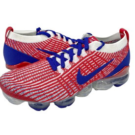 即納 ナイキ メンズ ヴェイパーマックス Nike Air VaporMax Flyknit 3 ランニングシューズ WHITE/BLUE/RED