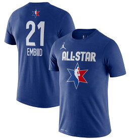 メンズ Tシャツ Joel Embiid Jordan Brand 2020 NBA All-Star Game Name & Number Player T-Shirt - Blue