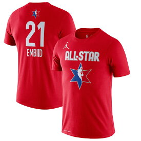 メンズ Tシャツ Joel Embiid Jordan Brand 2020 NBA All-Star Game Name & Number Player T-Shirt - Red