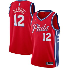 メンズ ジャージ Tobias Harris "Philadelphia 76ers" Jordan Brand 2020/21 Swingman Jersey - Statement Edition - Red