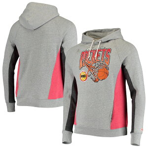 "�����Y �p�[�J�[ ""Houston Rockets"" Homage On Fire Tri-Blend Pullover Hoodie - Gray/Red"