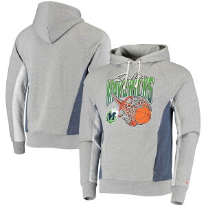 "�����Y �p�[�J�[ ""Dallas Mavericks"" Homage On Fire Tri-Blend Pullover Hoodie - Heathered Gray/Heathered Navy"