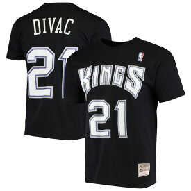 ミッチェル＆ネス メンズ Tシャツ Vlade Divac "Sacramento Kings" Mitchell & Ness Hardwood Classics Stitch Name & Number T-Shirt - Black