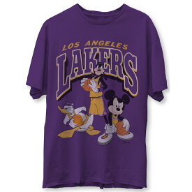 メンズ Tシャツ "Los Angeles Lakers" Junk Food Disney Mickey Squad T-Shirt - Purple