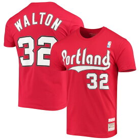ミッチェル＆ネス メンズ Tシャツ Bill Walton "Portland Trail Blazers" Mitchell & Ness Hardwood Classics Player Name & Number T-Shirt - Red