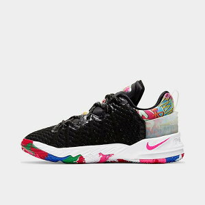 iCL LbY/WjA u18 Nike LeBron 18 GS obV ~joX Black/White/Multi