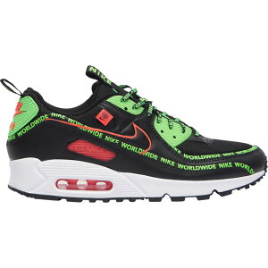 ナイキ メンズ エアマックス90 Nike Air Max 90 スニーカー Black/Flash Crimson/Green Strike/White