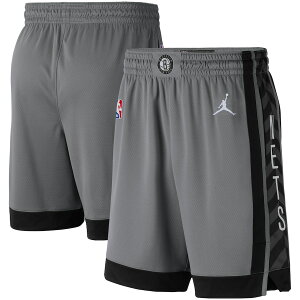 �����Y �n�[�t�p���c Brooklyn Nets Jordan Brand Charcoal/Black 2020/21 Association Edition Performance Swingman Shorts