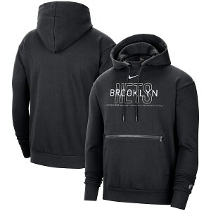 iCL Y p[J[ "Brooklyn Nets" Nike Courtside Global Exploration Pullover Hoodie - Black