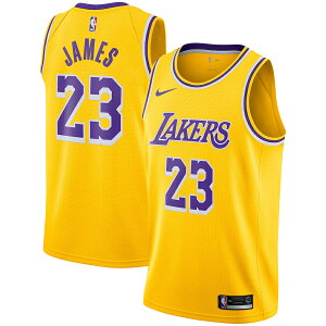 iCL Y W[W LeBron James "Los Angeles Lakers" Nike Swingman Player Jersey Gold - Icon Edition