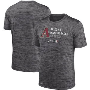 �i�C�L �����Y T�V���c "Arizona Diamondbacks" Nike Authentic Collection Velocity Practice Performance T-Shirt - Heathered Black